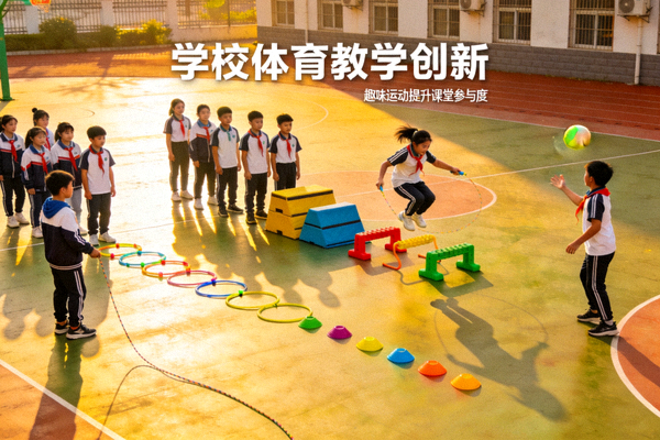 学校体育教学创新 - 学生在体育课上参与趣味运动