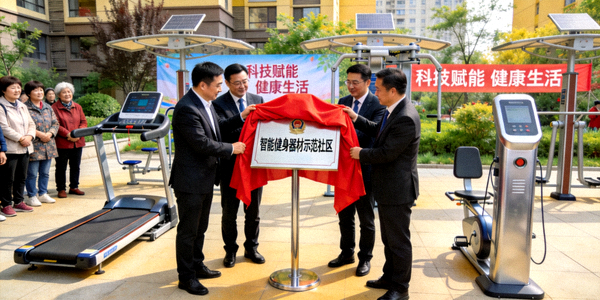 智能健身器材示范社区揭牌仪式 - 新型健身设施展示