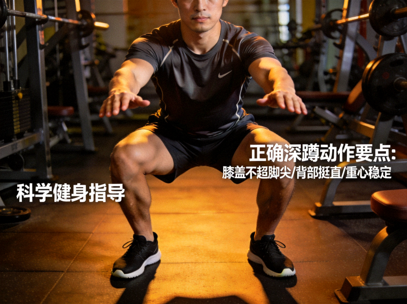 科学健身指导视频截图 - 专业教练演示正确的深蹲动作