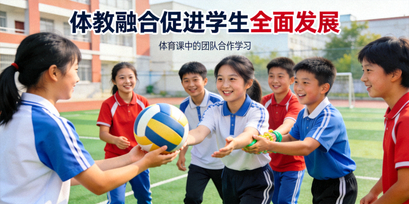 体教融合促进学生全面发展 - 学生在体育课上同时学习团队合作