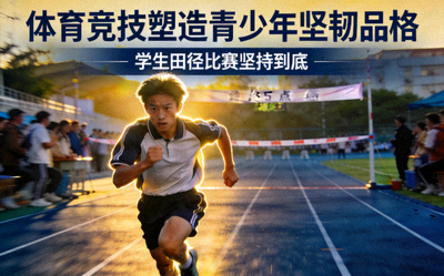 体育竞技塑造青少年坚韧品格 - 学生参加田径比赛坚持到底