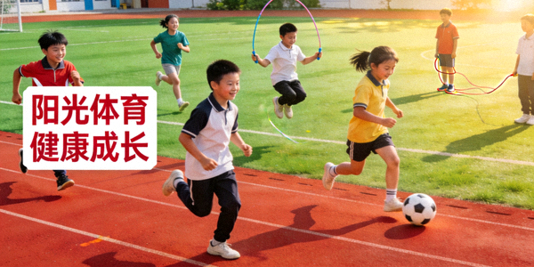 青少年在学校操场进行体育活动 - 阳光体育政策落实场景