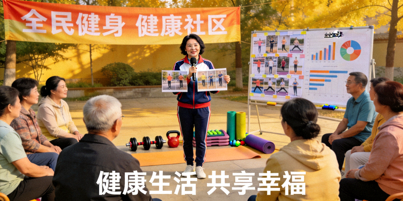 全民健身成果展示会现场 - 社区居民分享健身带来的健康改善