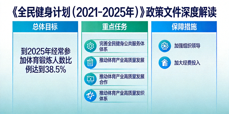 《全民健身计划（2021-2025年）》政策文件深度解读图示