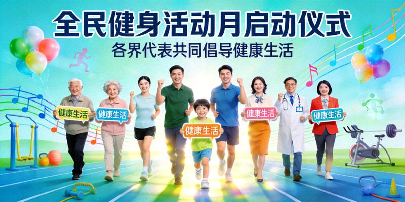 全民健身活动月启动仪式 - 各界代表共同倡导健康生活