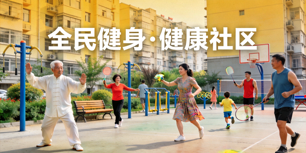 全民健身热潮下社区居民积极参与各类体育活动 - 健康快乐的社区生活场景