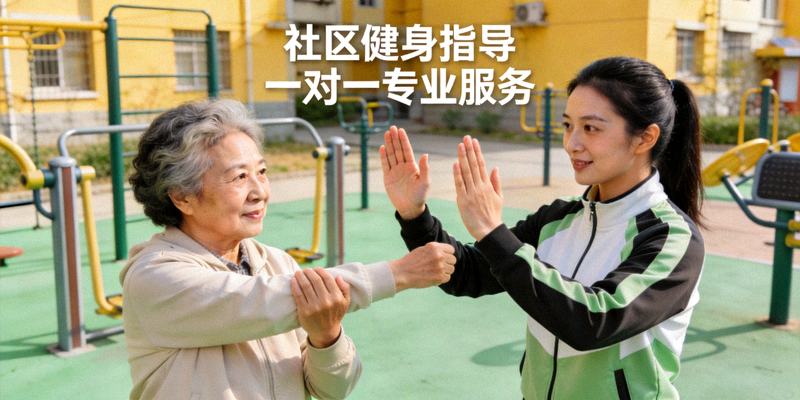 社区健身指导员为居民提供个性化健身指导 - 一对一专业服务