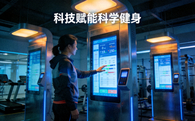 市民使用智能体测设备检测身体健康数据 - 科技赋能科学健身