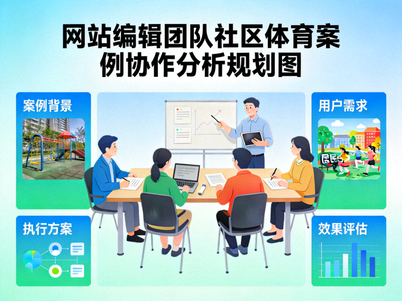 网站编辑团队讨论社区体育案例 - 团队协作分析规划图