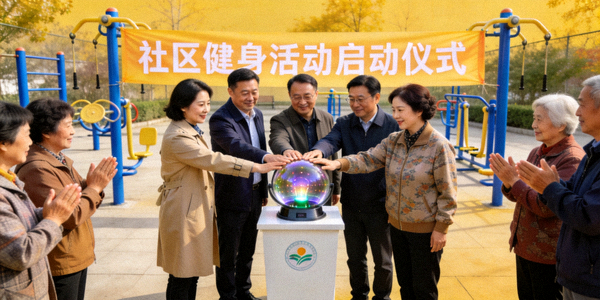 社区居民参与健身活动启动仪式 - 领导与居民共同开启健身计划