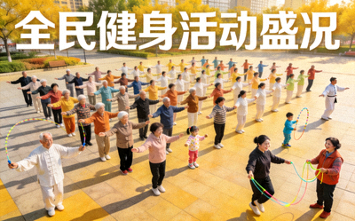 全民健身活动盛况 - 群众参与广播体操和健身活动