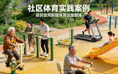 社区体育实践案例 - 居民使用新建体育设施进行锻炼