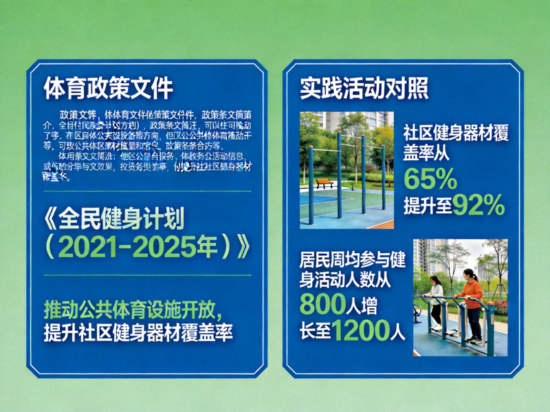 体育政策文件与实施效果展示 - 政策文本与实践活动对照