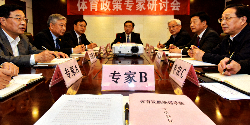 体育政策专家研讨会现场 - 专家学者讨论体育发展规划