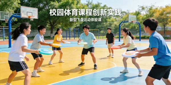 校园体育课程创新实践 - 学生在体育课上参与新型运动项目