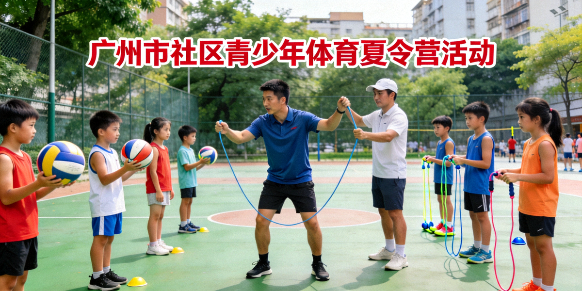 广州市社区青少年体育夏令营活动 - 孩子们在教练指导下学习运动技能