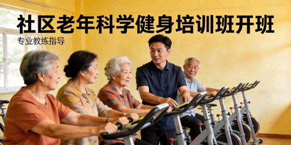 社区老年科学健身培训班开班 - 专业教练指导老年人正确使用健身器材
