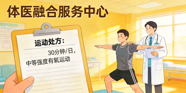 体医融合服务中心 - 医生为患者开具运动处方并指导康复训练