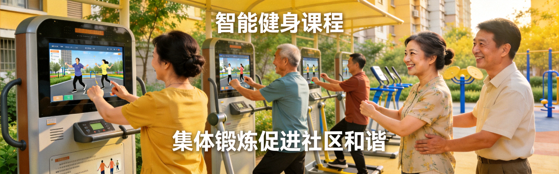 社区居民参与智能健身课程 - 集体锻炼促进社区和谐