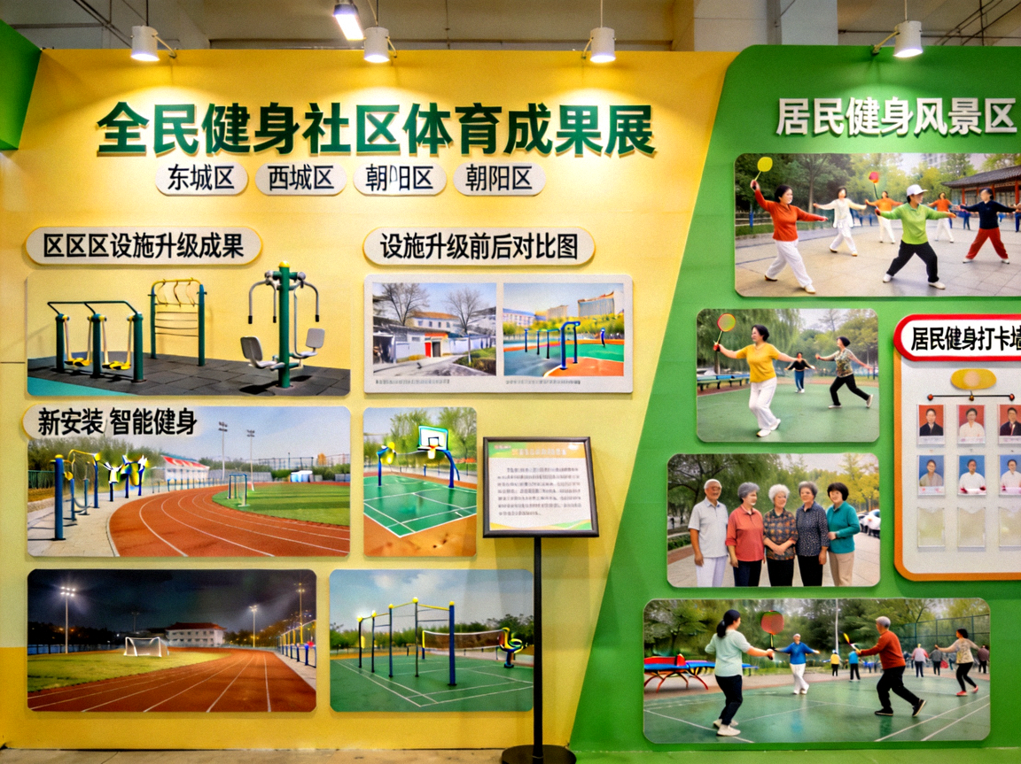 全民健身社区体育成果展现场 - 展示各区县设施升级成果与居民健身风采