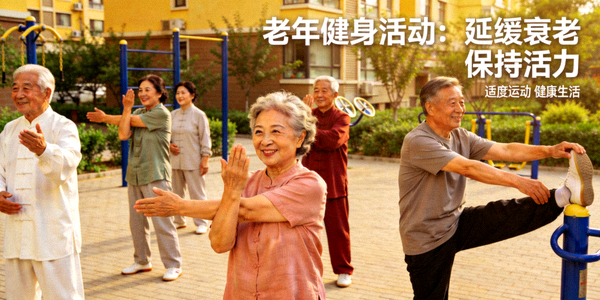 老年居民参加轻度健身活动 - 延缓衰老保持活力