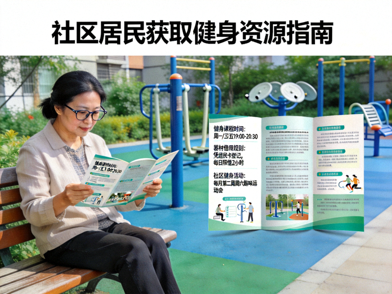 社区居民获取健身资源指南 - 阅读宣传资料了解活动信息