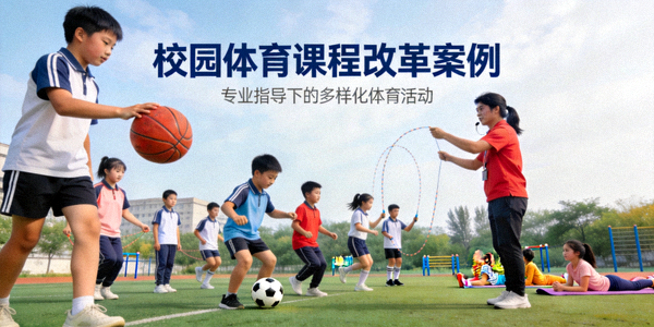 校园体育课程改革案例 - 学生在专业指导下进行多样化体育活动