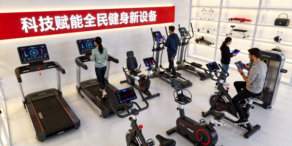 智能健身器材展示会现场 - 科技赋能全民健身新设备
