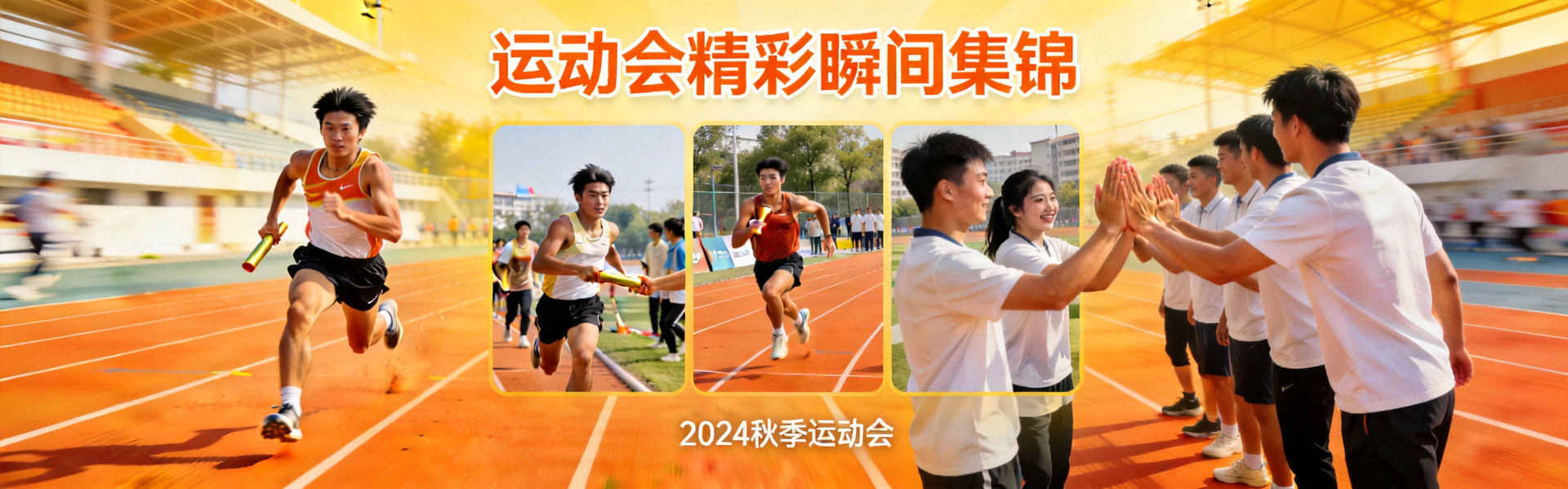 运动会精彩瞬间集锦 - 运动员冲刺与团队协作画面